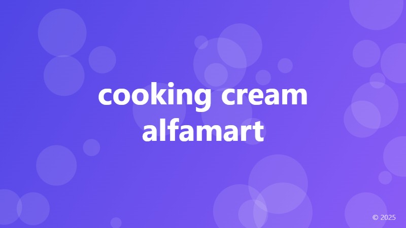 cooking cream alfamart