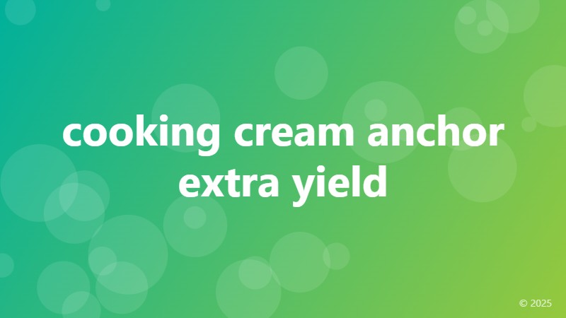 cooking cream anchor extra yield