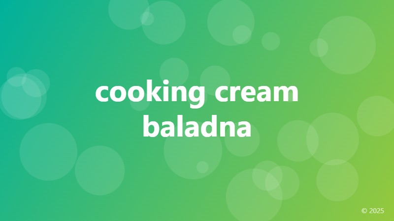 cooking cream baladna