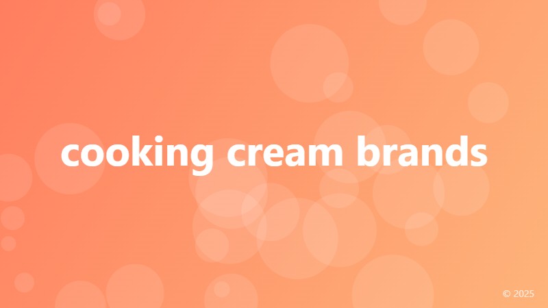 cooking cream brands