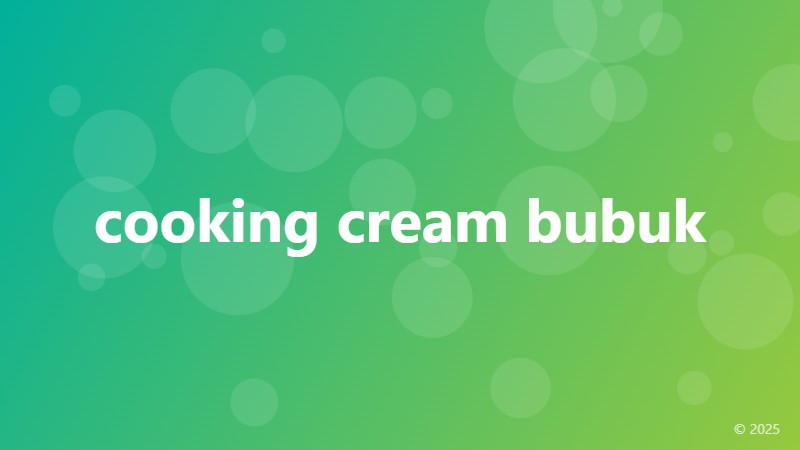 cooking cream bubuk