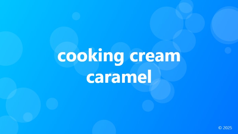 cooking cream caramel