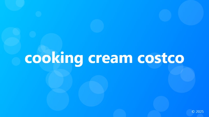 cooking cream costco
