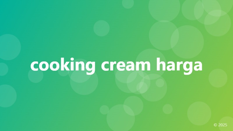 cooking cream harga