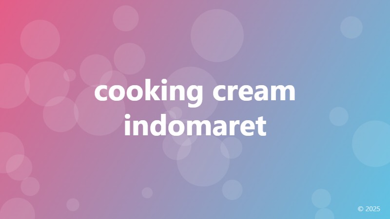 cooking cream indomaret