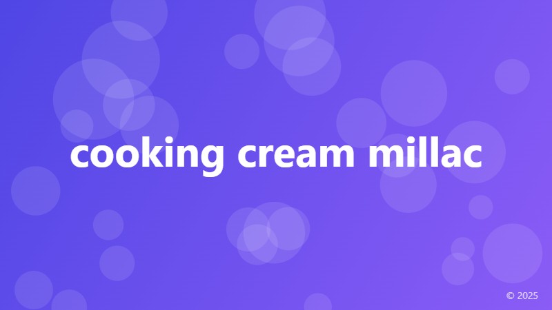 cooking cream millac
