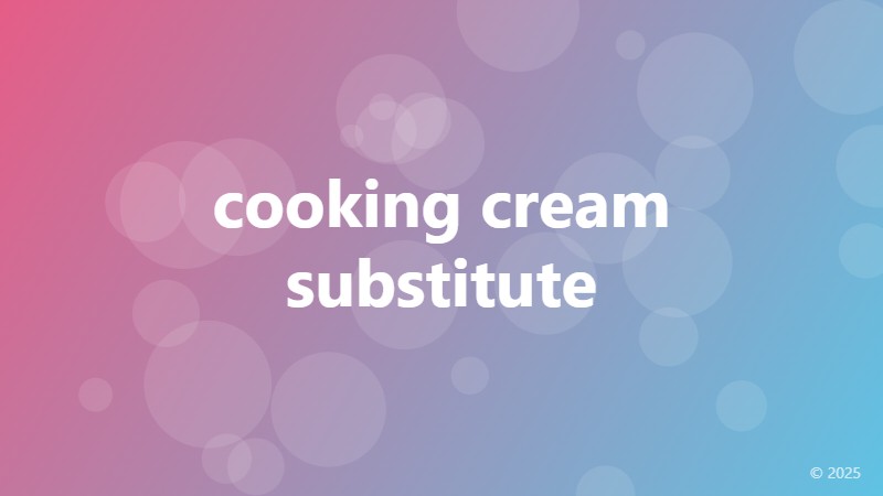 cooking cream substitute