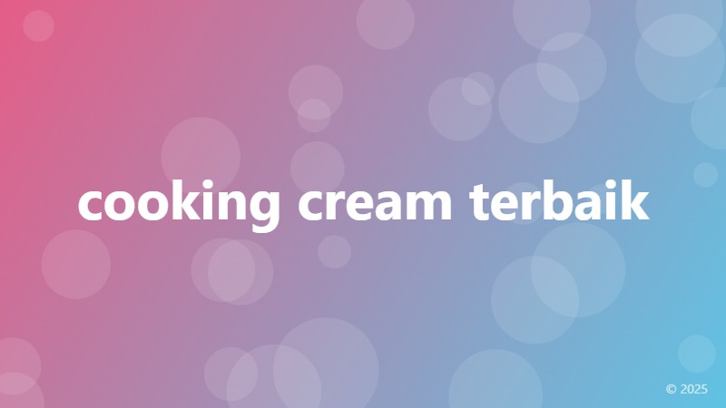 cooking cream terbaik