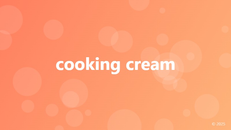 cooking cream