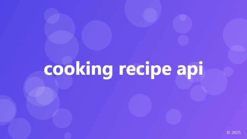 cooking recipe api