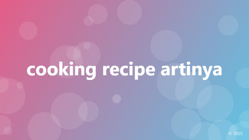 cooking recipe artinya