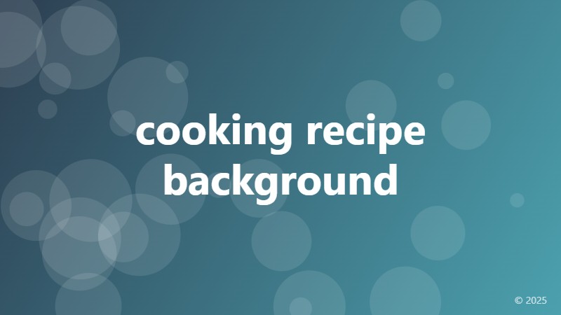 cooking recipe background