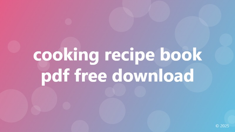 cooking recipe book pdf free download