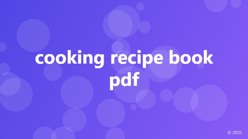 cooking recipe book pdf