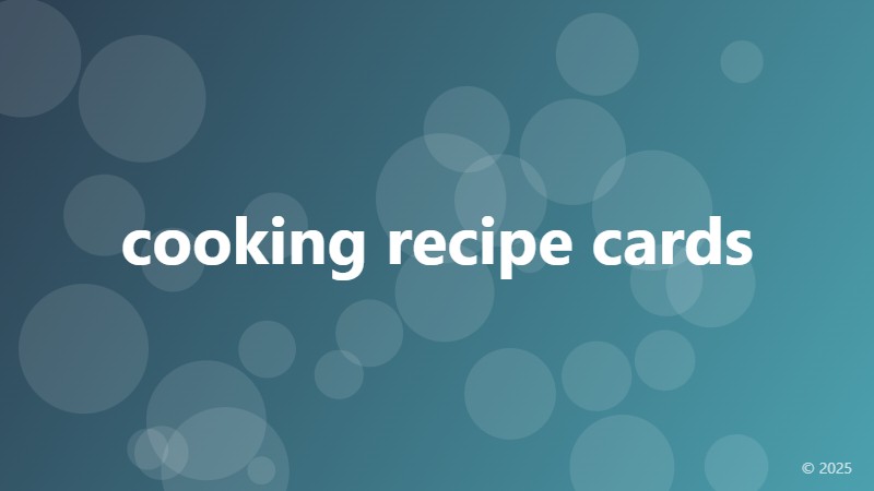 cooking recipe cards