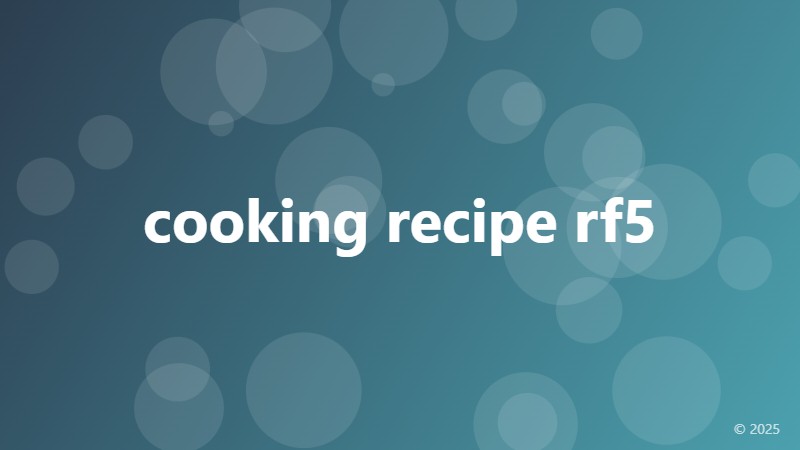 cooking recipe rf5