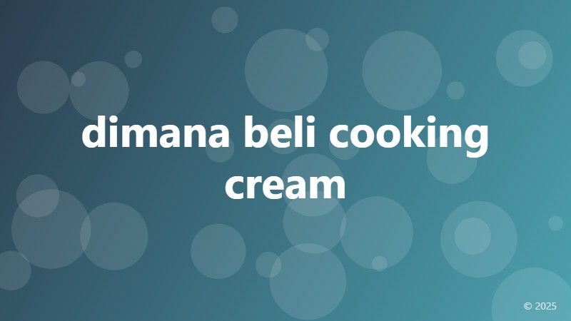 dimana beli cooking cream